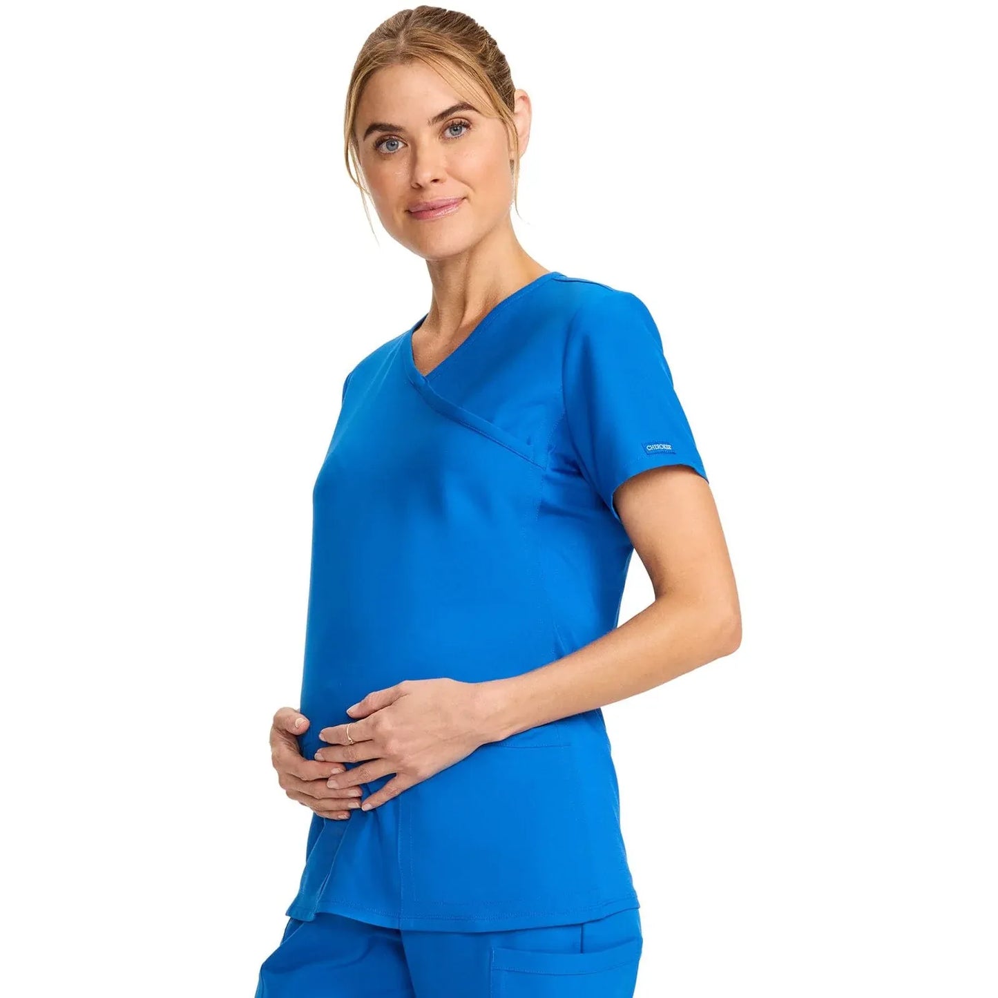 Cherokee Originals Ultra Maternity Scrubs Top CK701A Royal