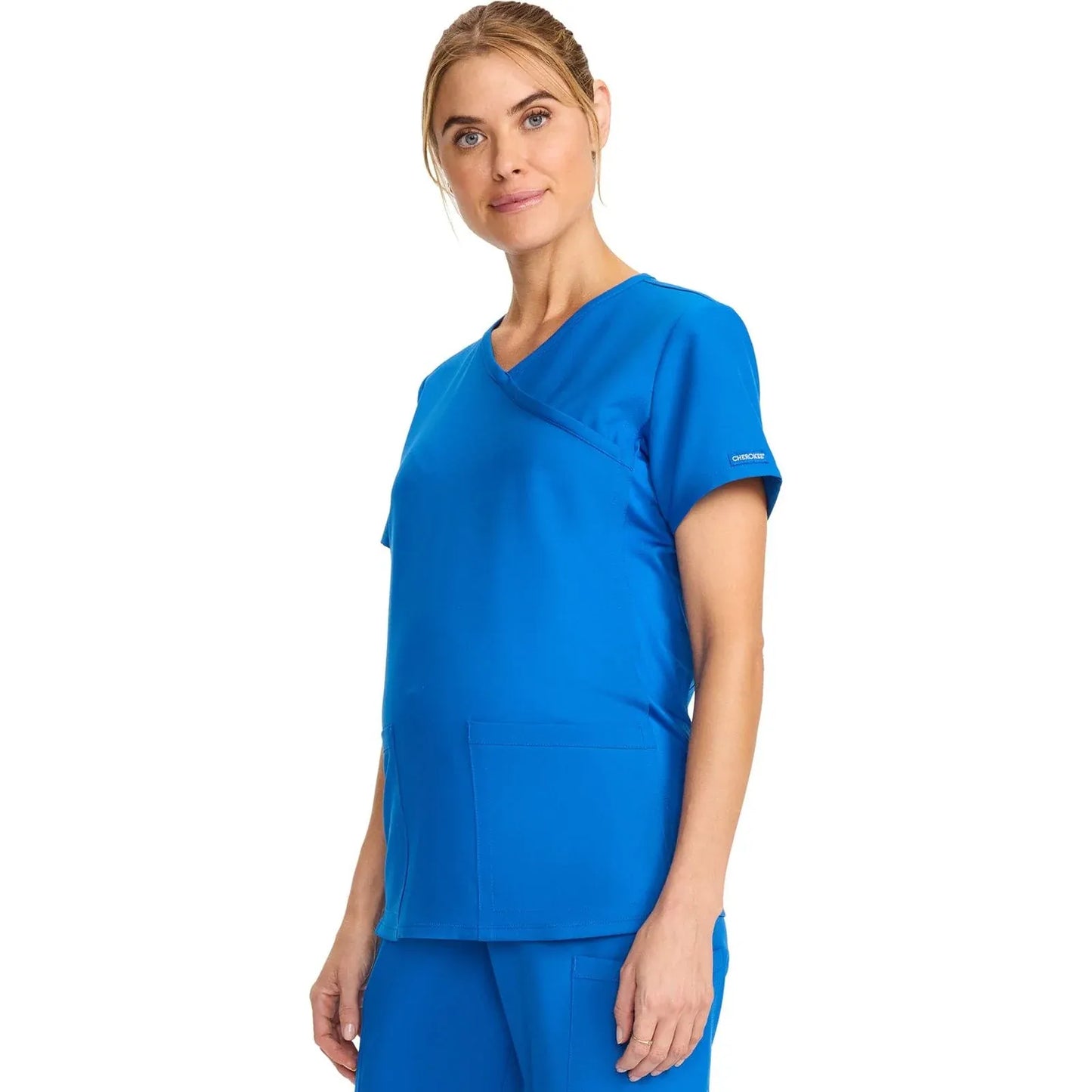 Cherokee Originals Ultra Maternity Scrubs Top CK701A Royal