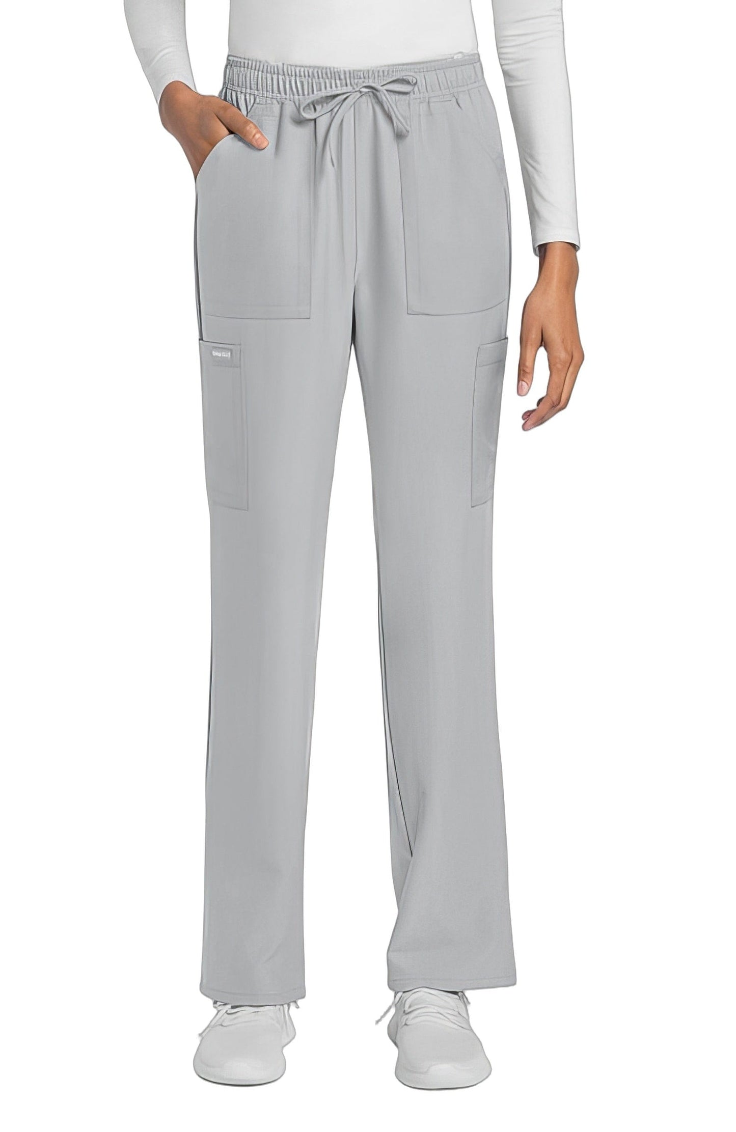 Cherokee Originals Ultra Scrubs CK272A Mid Rise Drawstring Trouser Cargo Pant Wo - GRY