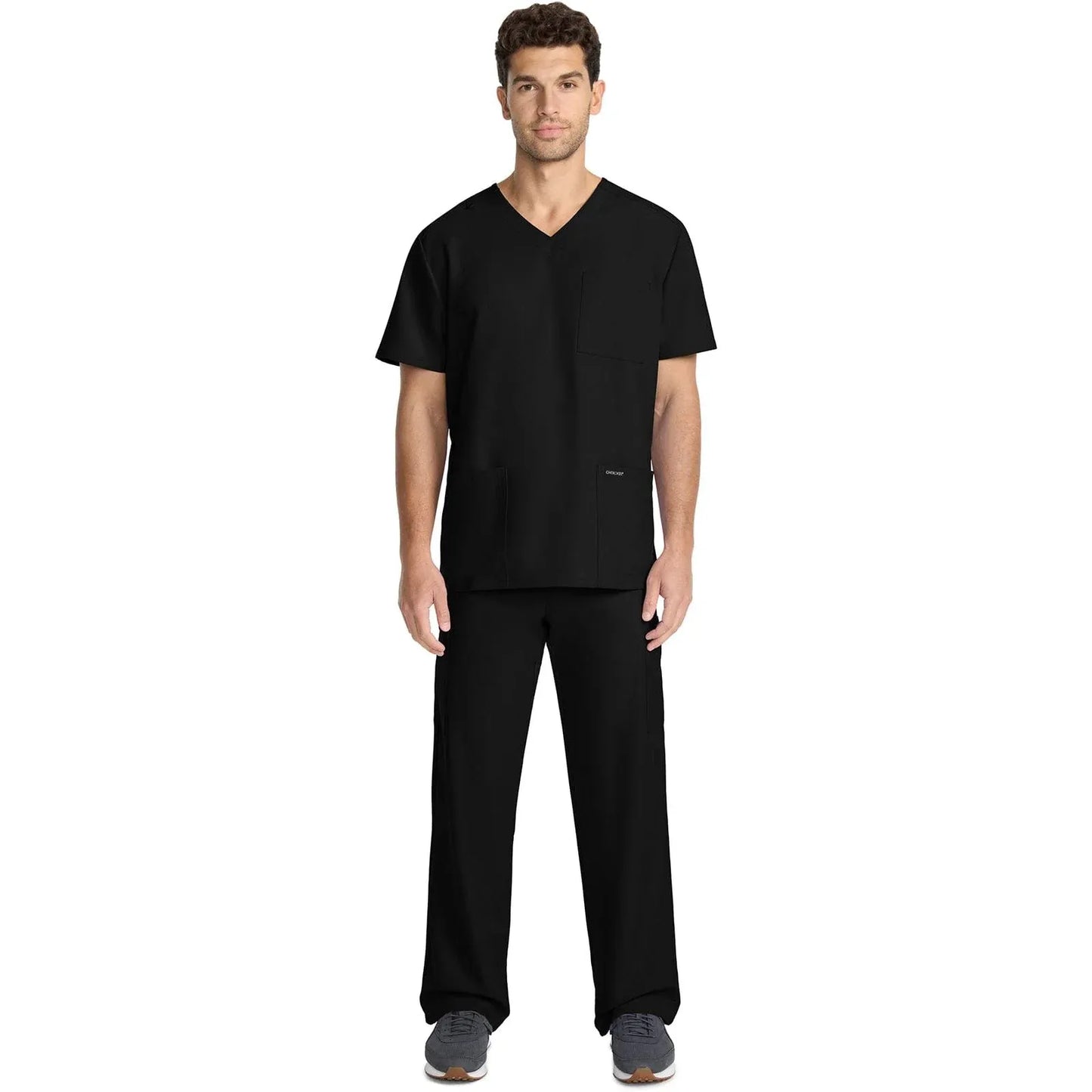 Cherokee Originals Ultra Scrubs CK783A Mens Tuck-in V-Neck Top Black
