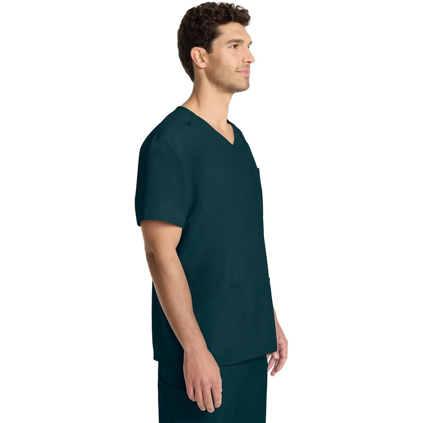 Cherokee Originals Ultra Scrubs CK783A Mens Tuck-in V-Neck Top Caribbean Blue