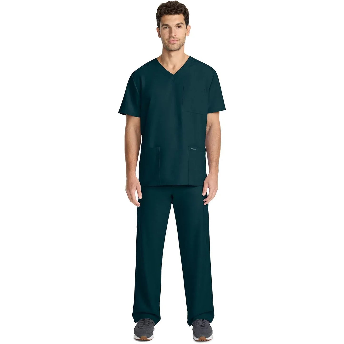 Cherokee Originals Ultra Scrubs CK783A Mens Tuck-in V-Neck Top Caribbean Blue