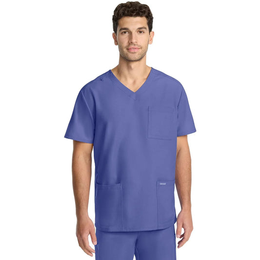 Cherokee Originals Ultra Scrubs CK783A Mens Tuck-in V-Neck Top Ciel