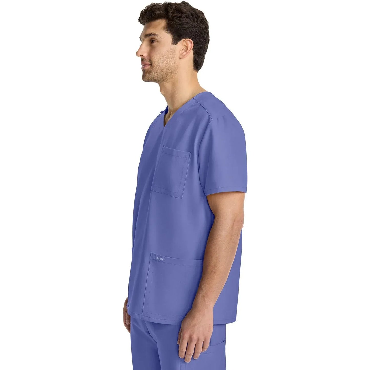 Cherokee Originals Ultra Scrubs CK783A Mens Tuck-in V-Neck Top Ciel