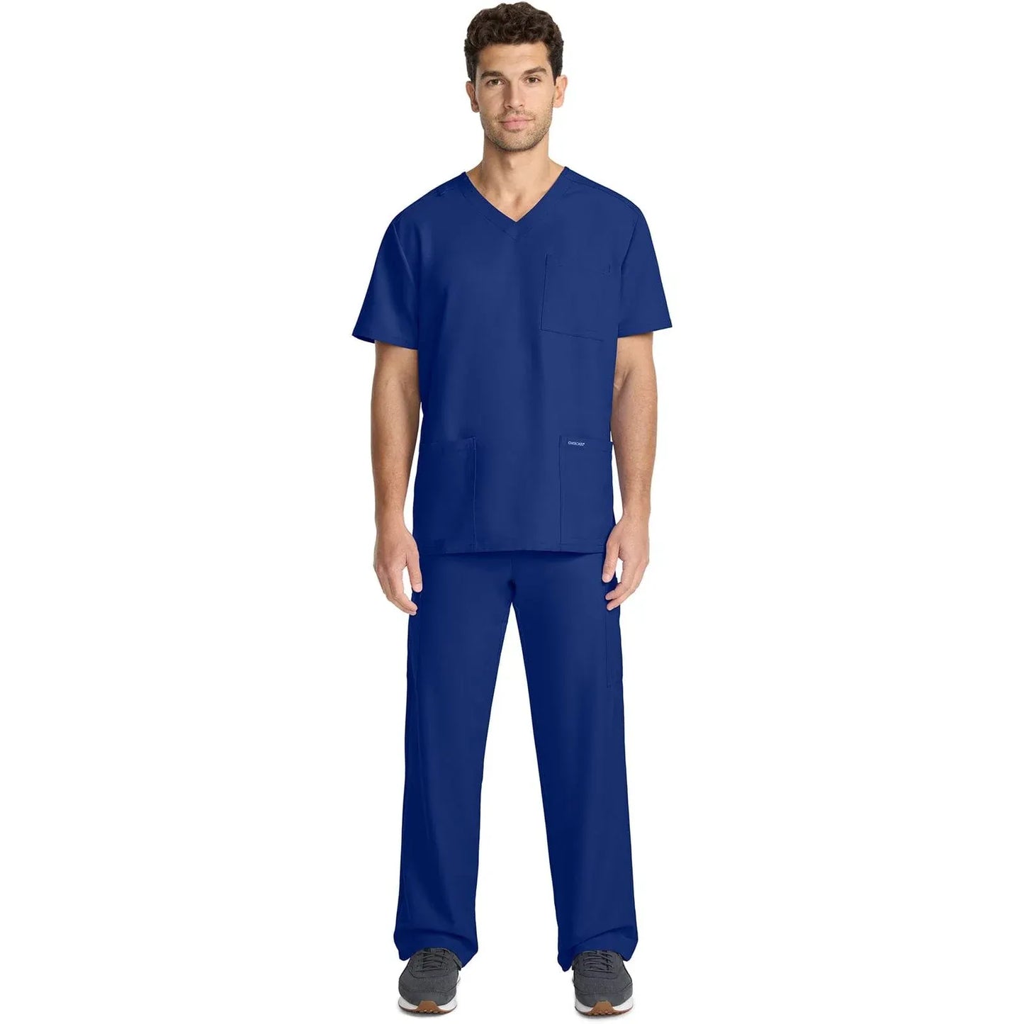 Cherokee Originals Ultra Scrubs CK783A Mens Tuck-in V-Neck Top Galaxy Blue