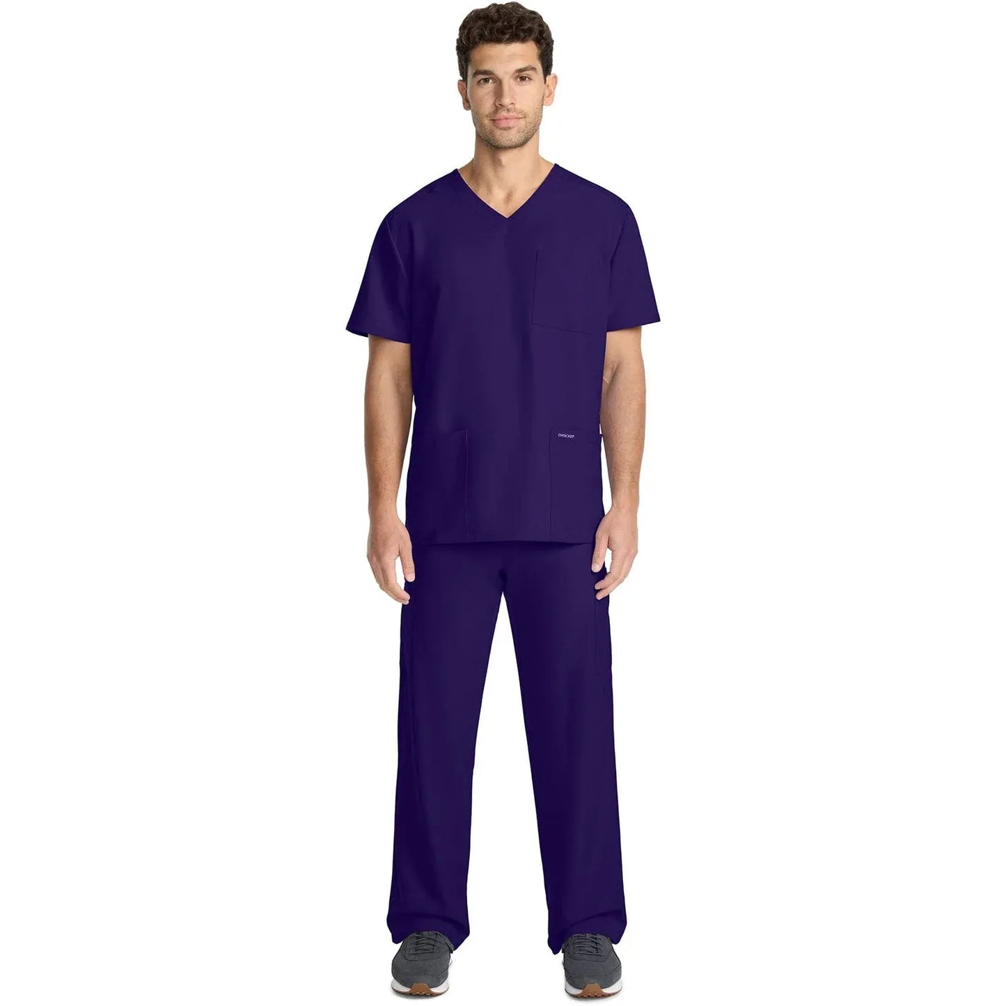 Cherokee Originals Ultra Scrubs CK783A Mens Tuck-in V-Neck Top Grape