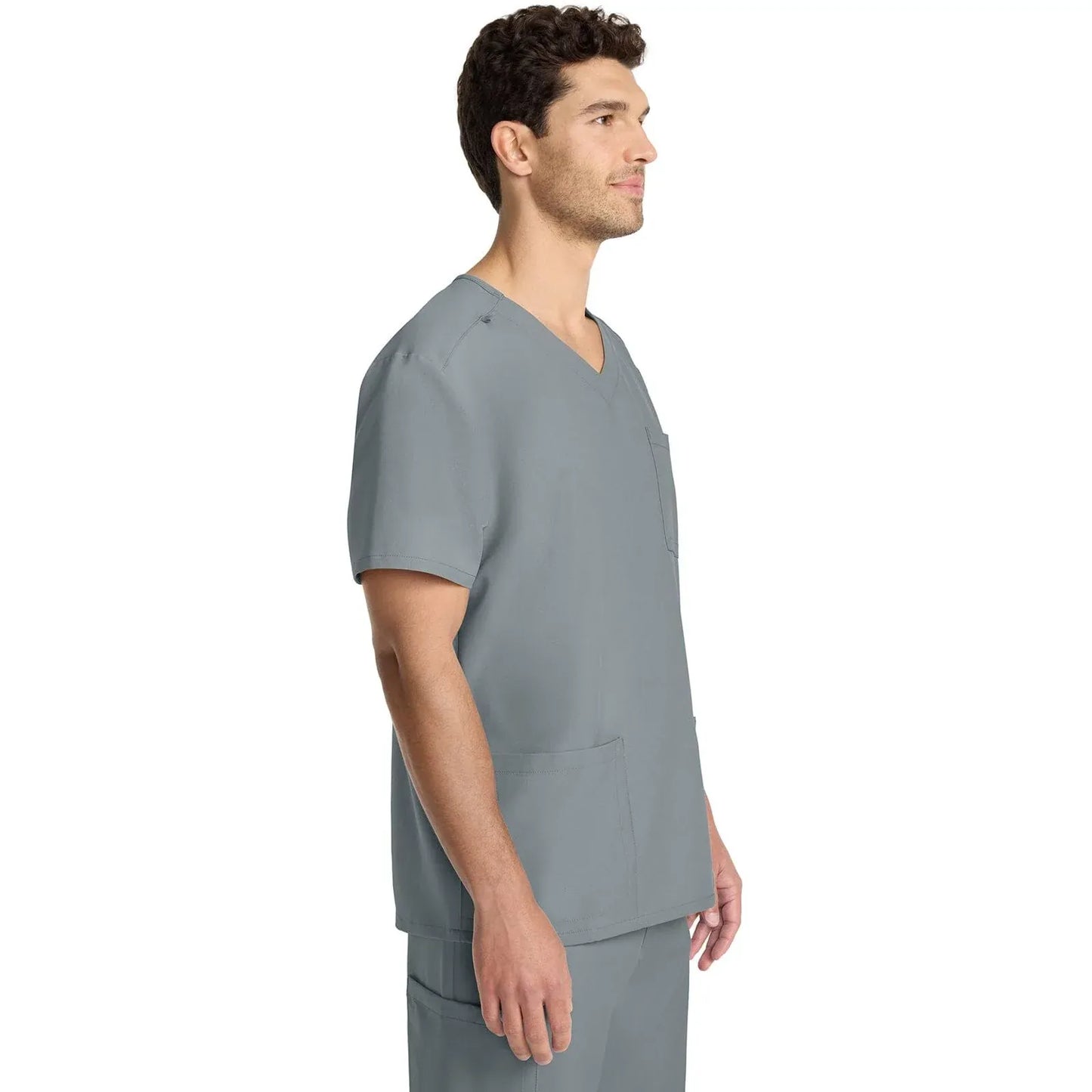 Cherokee Originals Ultra Scrubs CK783A Mens Tuck-in V-Neck Top Grey