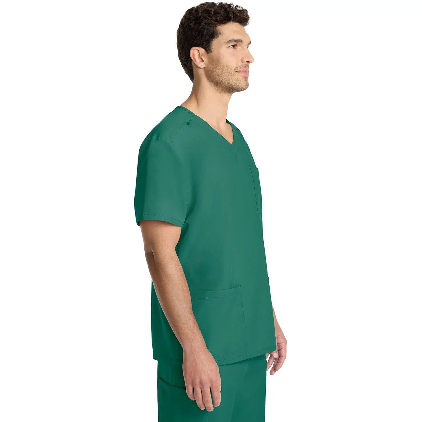Cherokee Originals Ultra Scrubs CK783A Mens Tuck-in V-Neck Top Hunter Green