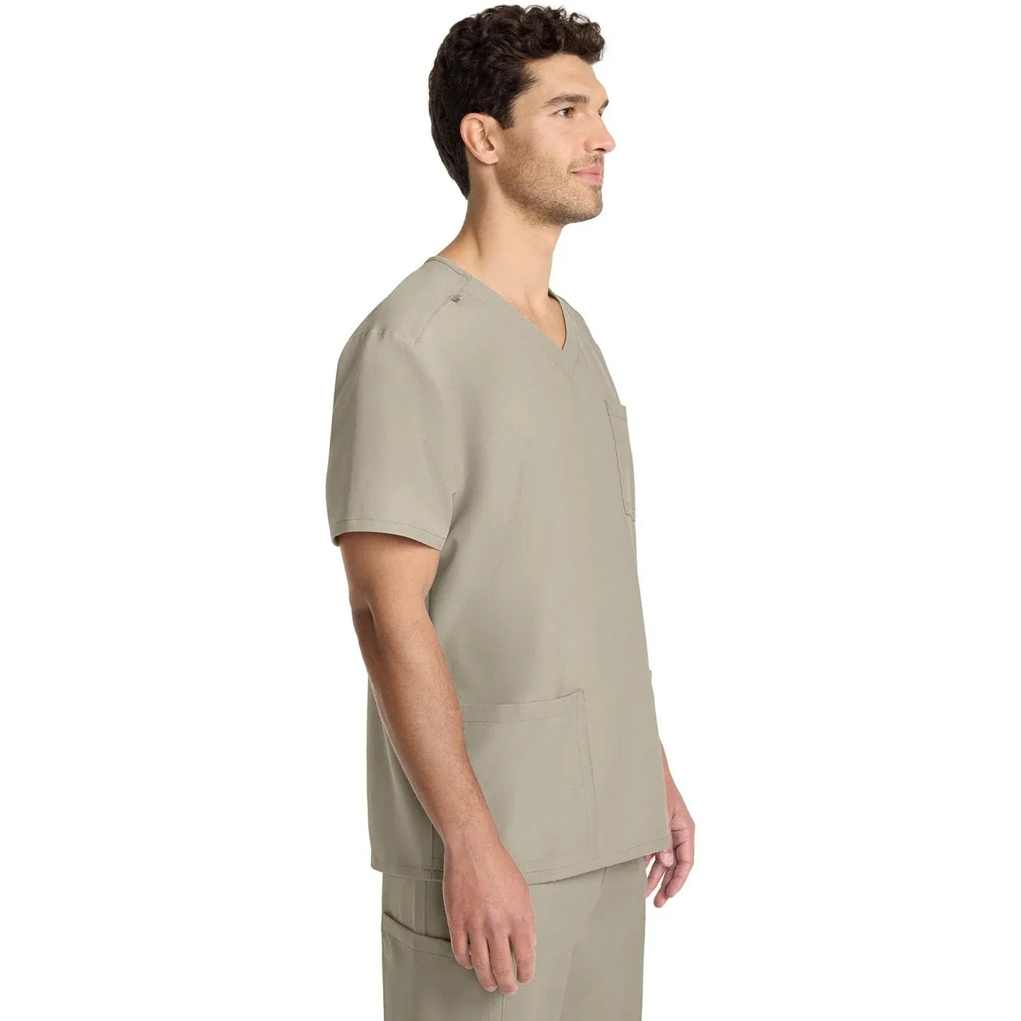 Cherokee Originals Ultra Scrubs CK783A Mens Tuck-in V-Neck Top Khaki