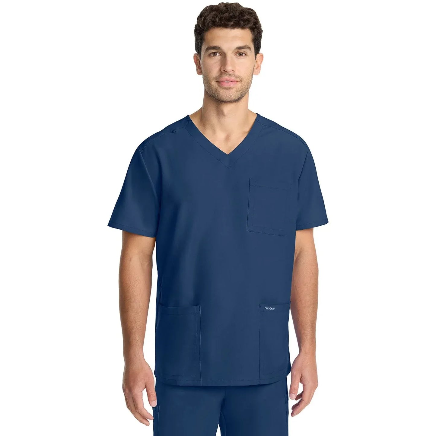Cherokee Originals Ultra Scrubs CK783A Mens Tuck-in V-Neck Top Navy
