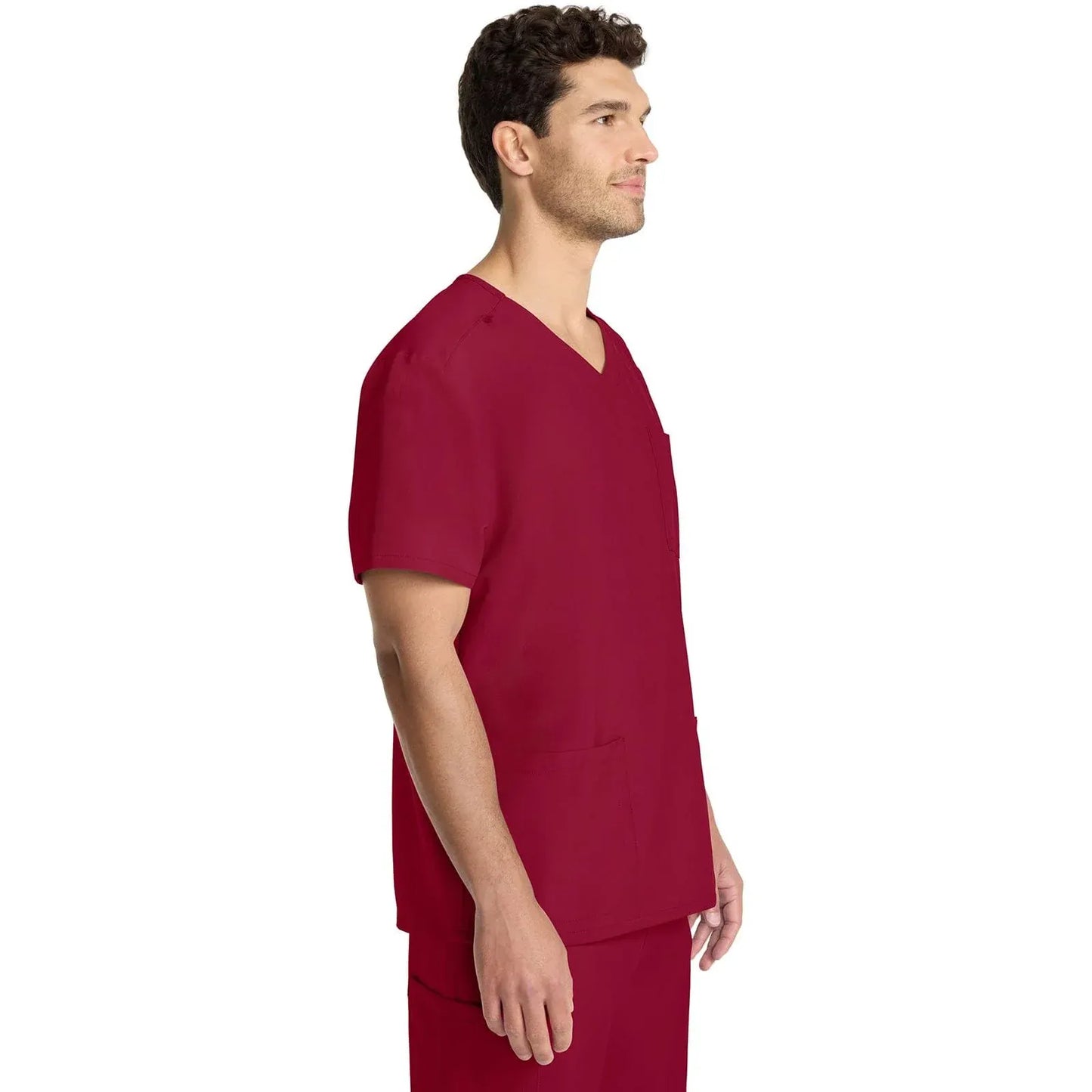 Cherokee Originals Ultra Scrubs CK783A Mens Tuck-in V-Neck Top Red