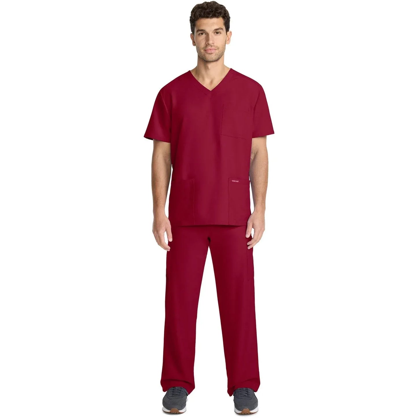 Cherokee Originals Ultra Scrubs CK783A Mens Tuck-in V-Neck Top Red
