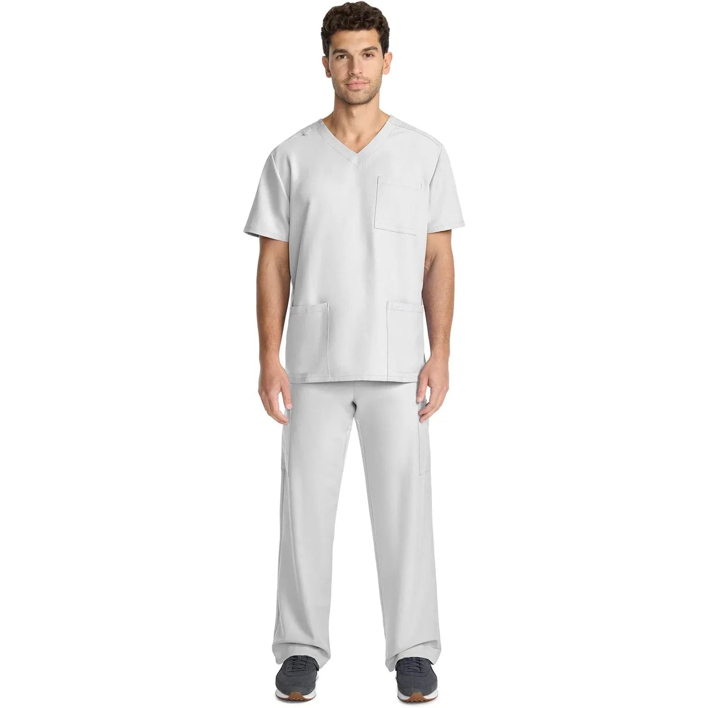 Cherokee Originals Ultra Scrubs CK783A Mens Tuck-in V-Neck Top White