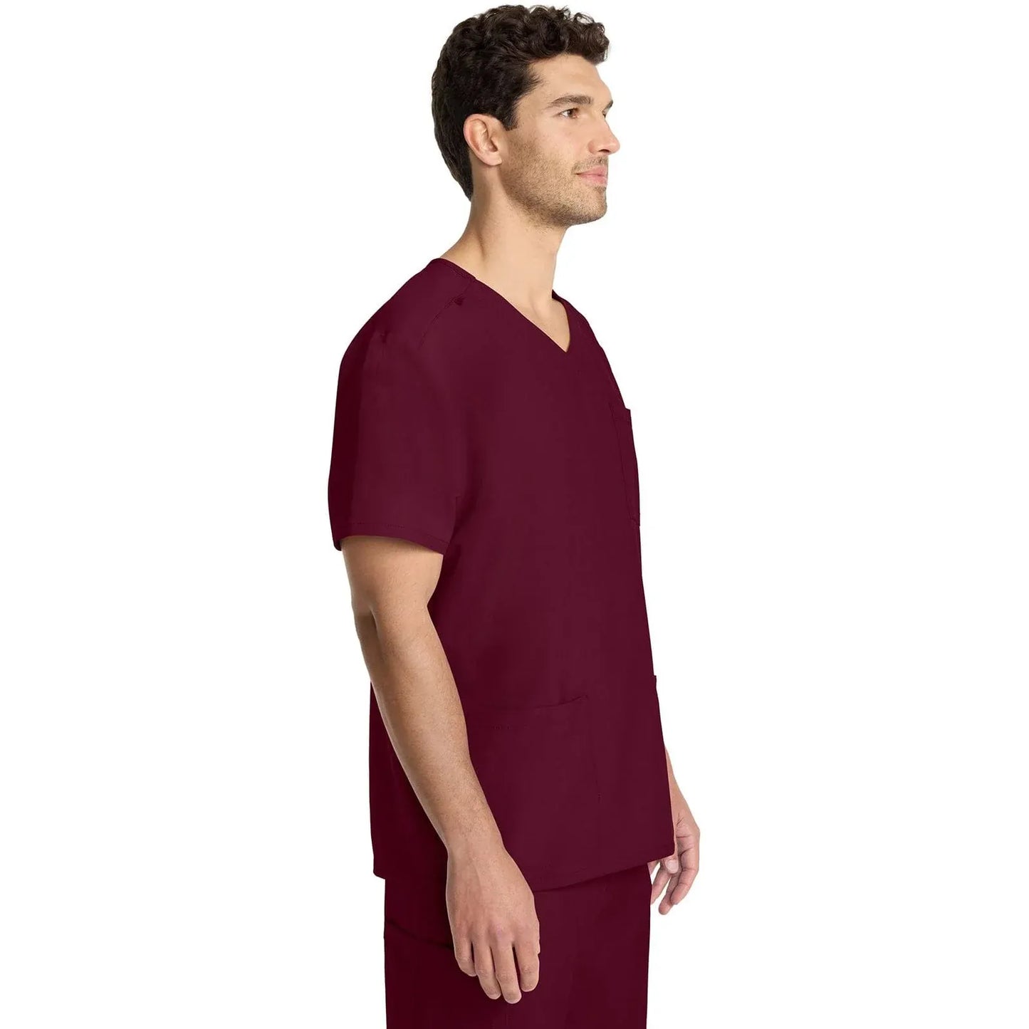 Cherokee Originals Ultra Scrubs CK783A Mens Tuck-in V-Neck Top Wine