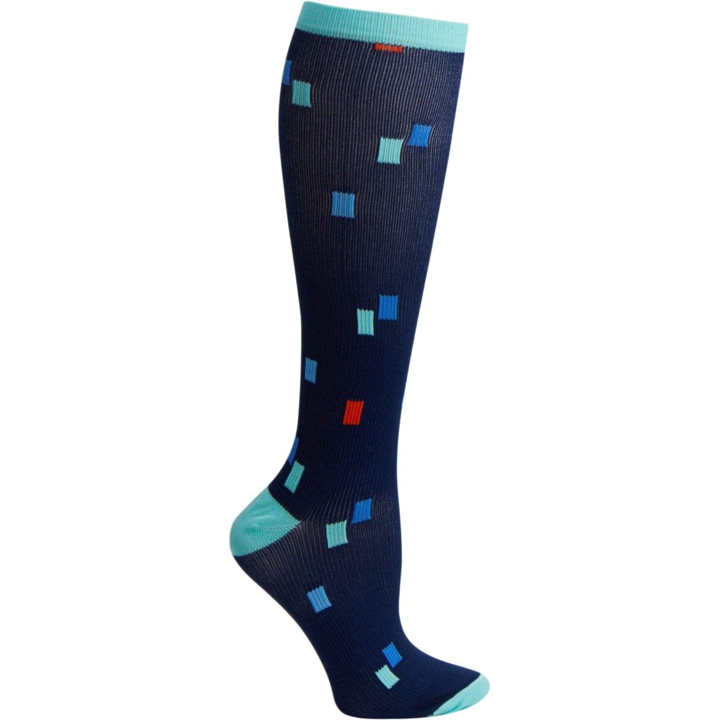 Cherokee PRINTSUPPORT Socks Men's 12 mmHg Support Dots Squared