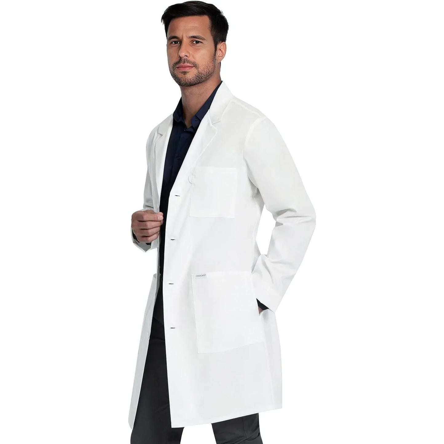 Cherokee Project Lab CK460 – Unisex 38" Lab Coat in White