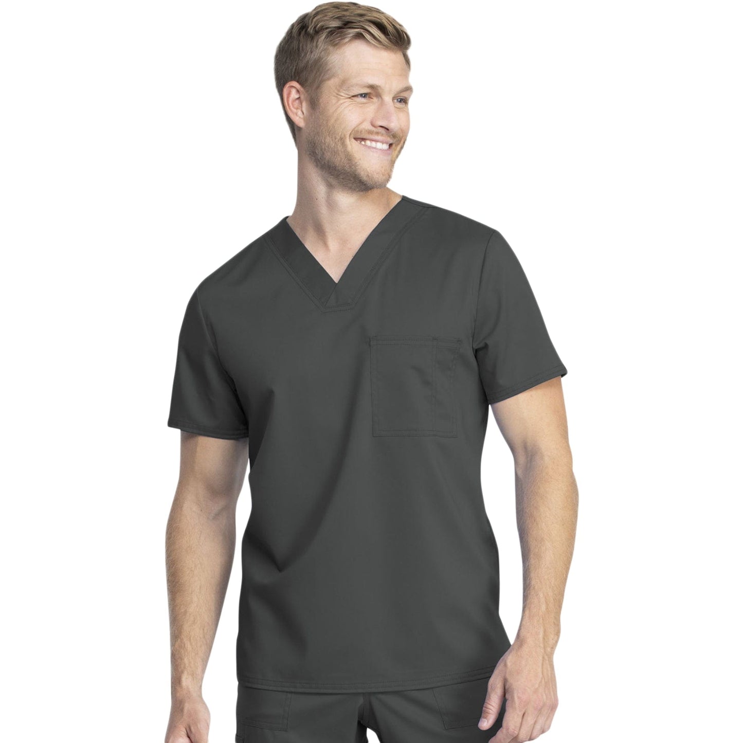 Cherokee Revolution Tech WW742AB Scrubs Top Unisex Pewter