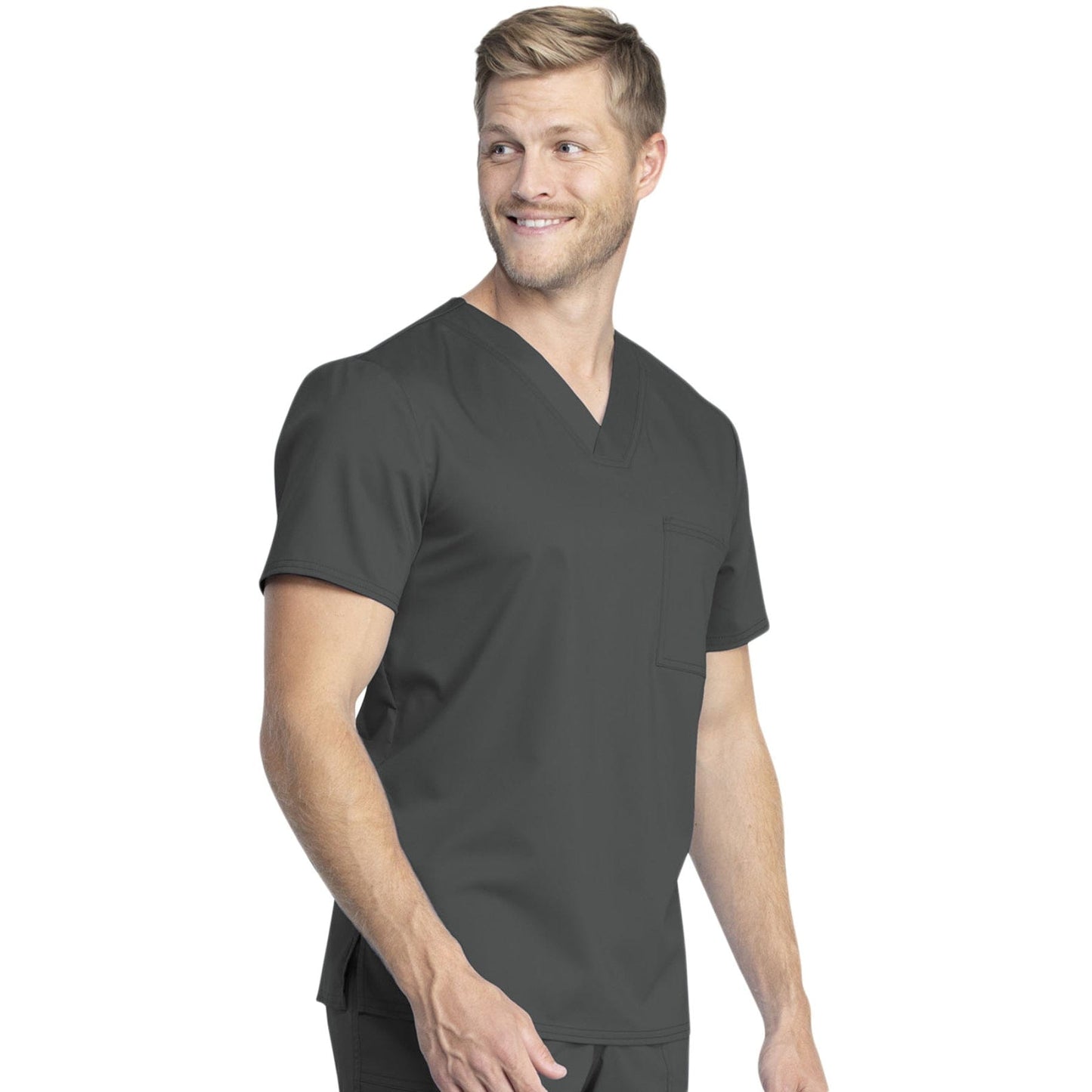 Cherokee Revolution Tech WW742AB Scrubs Top Unisex Pewter