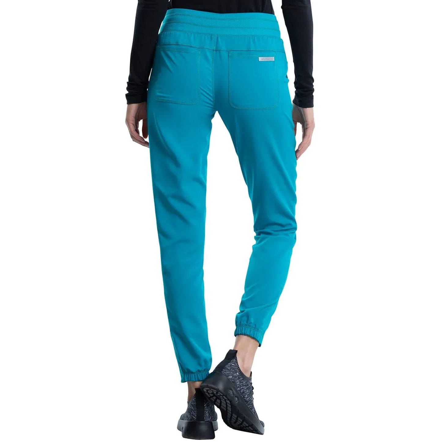Cherokee Scrubs Pants Cherokee Revolution WW011 Jogger Scrubs Pant Women Teal Blue