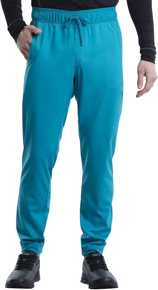 Cherokee Revolution WW012 Jogger Scrubs Pant Men Teal Blue
