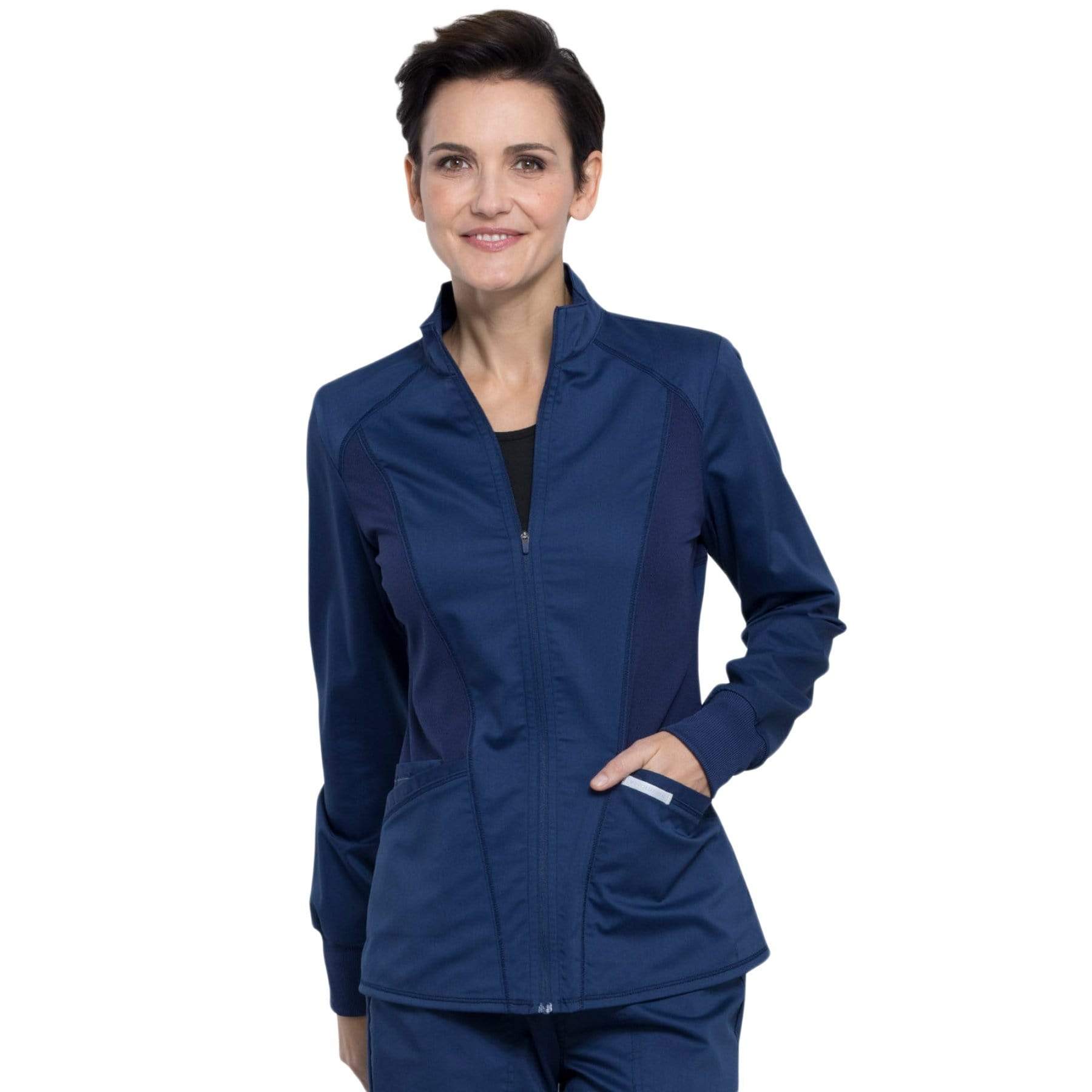 Cherokee Scrubs Jacket M Cherokee Revolution WW301 Scrubs Jacket Women Navy
