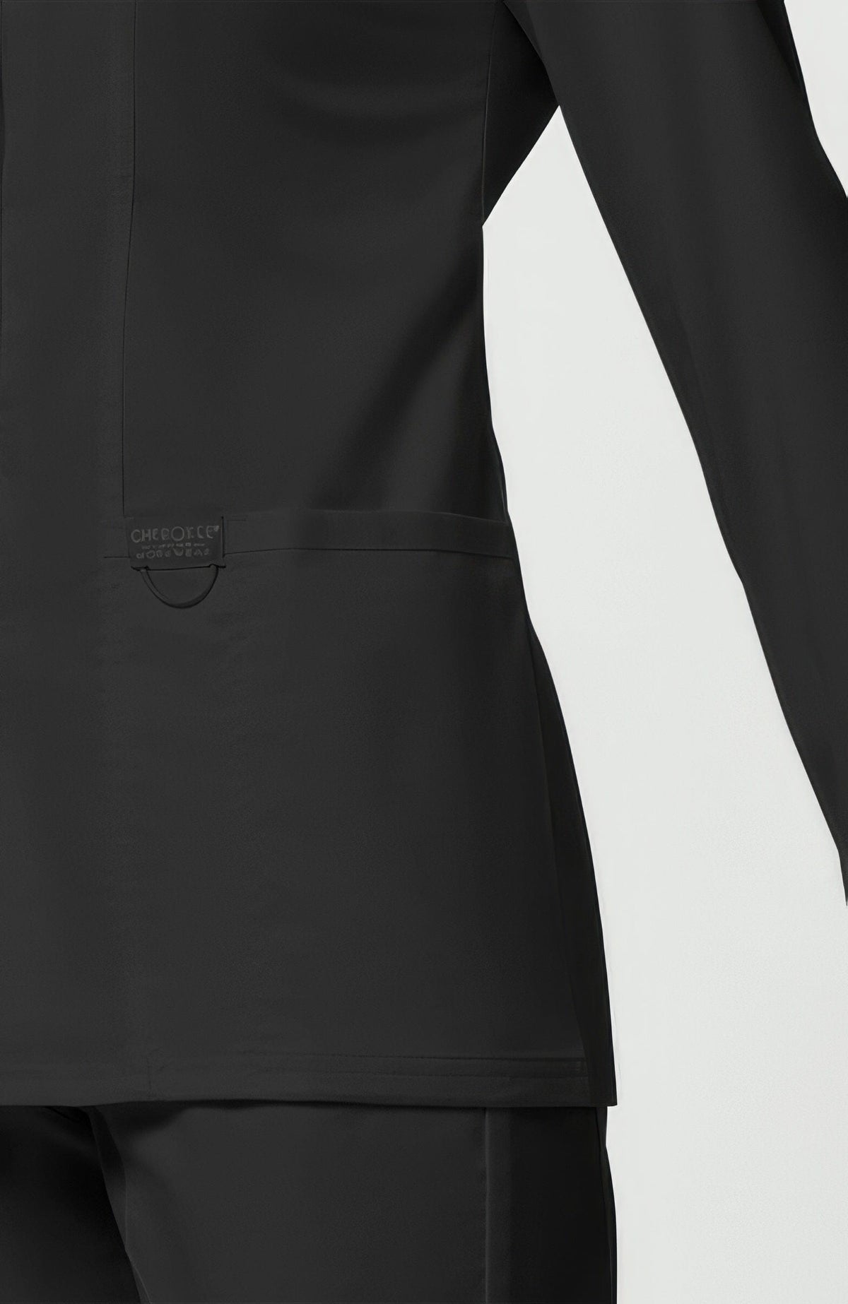Cherokee Revolution WW310 Women's Snap Front Crew Neck Scrub Jacket Black