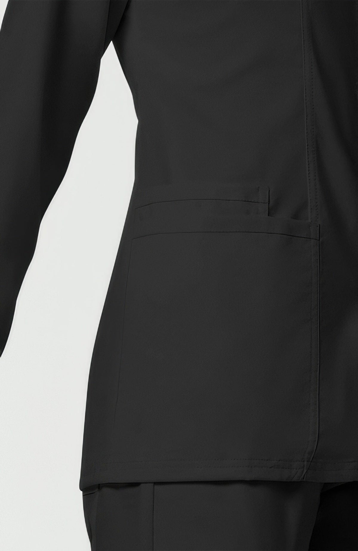 Cherokee Revolution WW310 Women's Snap Front Crew Neck Scrub Jacket Black