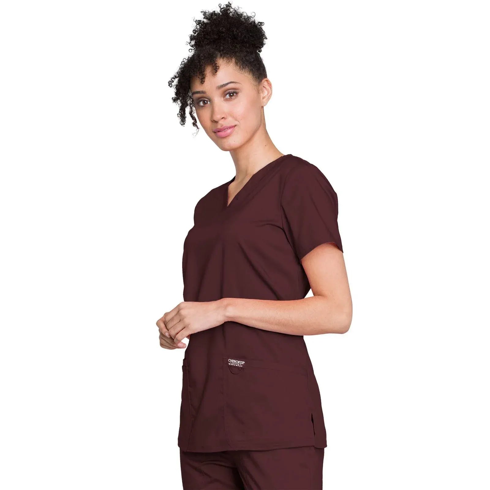 Cherokee Scrubs Top M Cherokee Revolution WW620 Scrubs Top Women Espresso