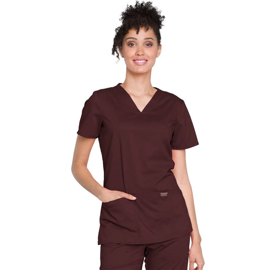 Cherokee Scrubs Top M Cherokee Revolution WW620 Scrubs Top Women Espresso