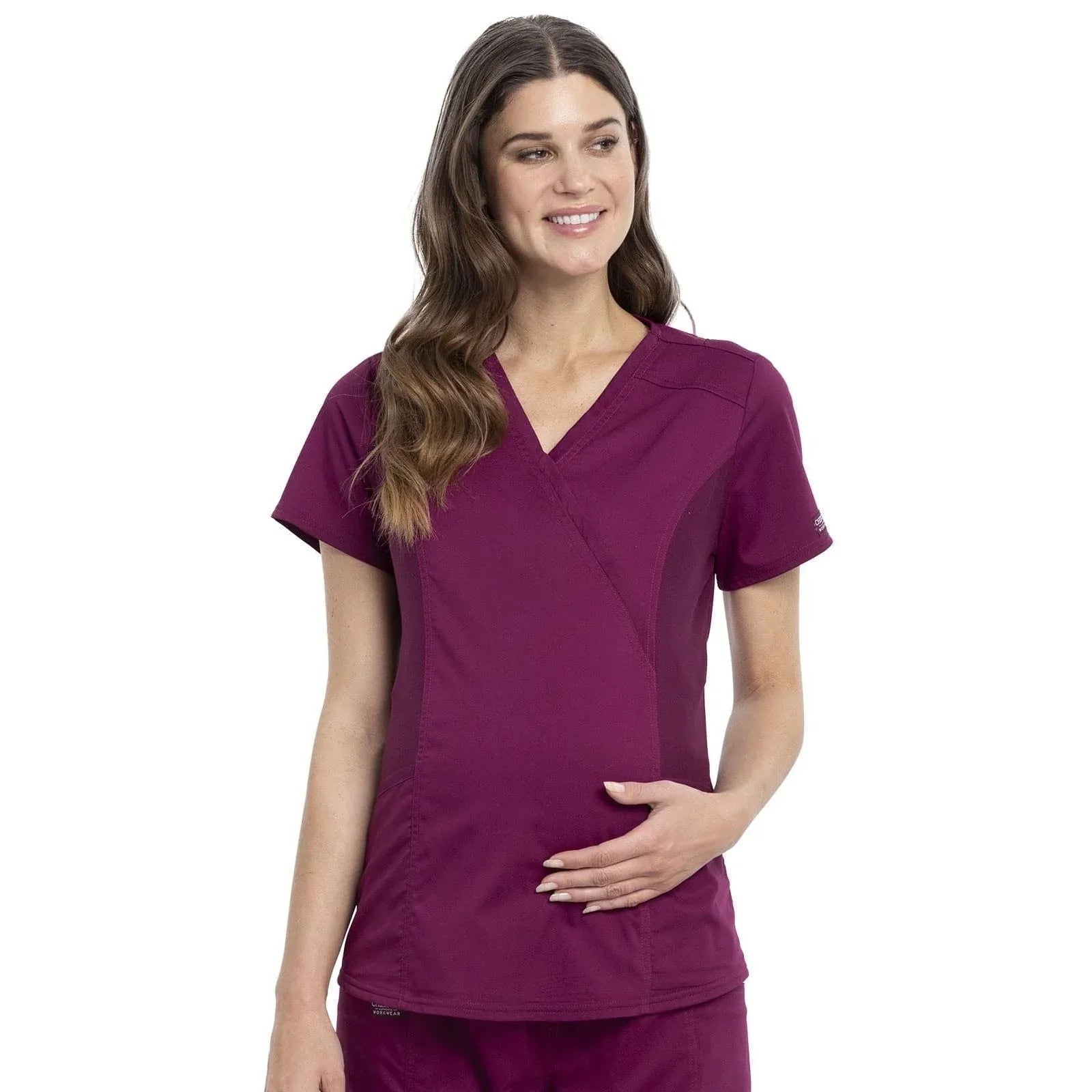 Cherokee Cherokee Workwear WW688 WW Revolution Maternity Top Women WW688WIN-XL Wine