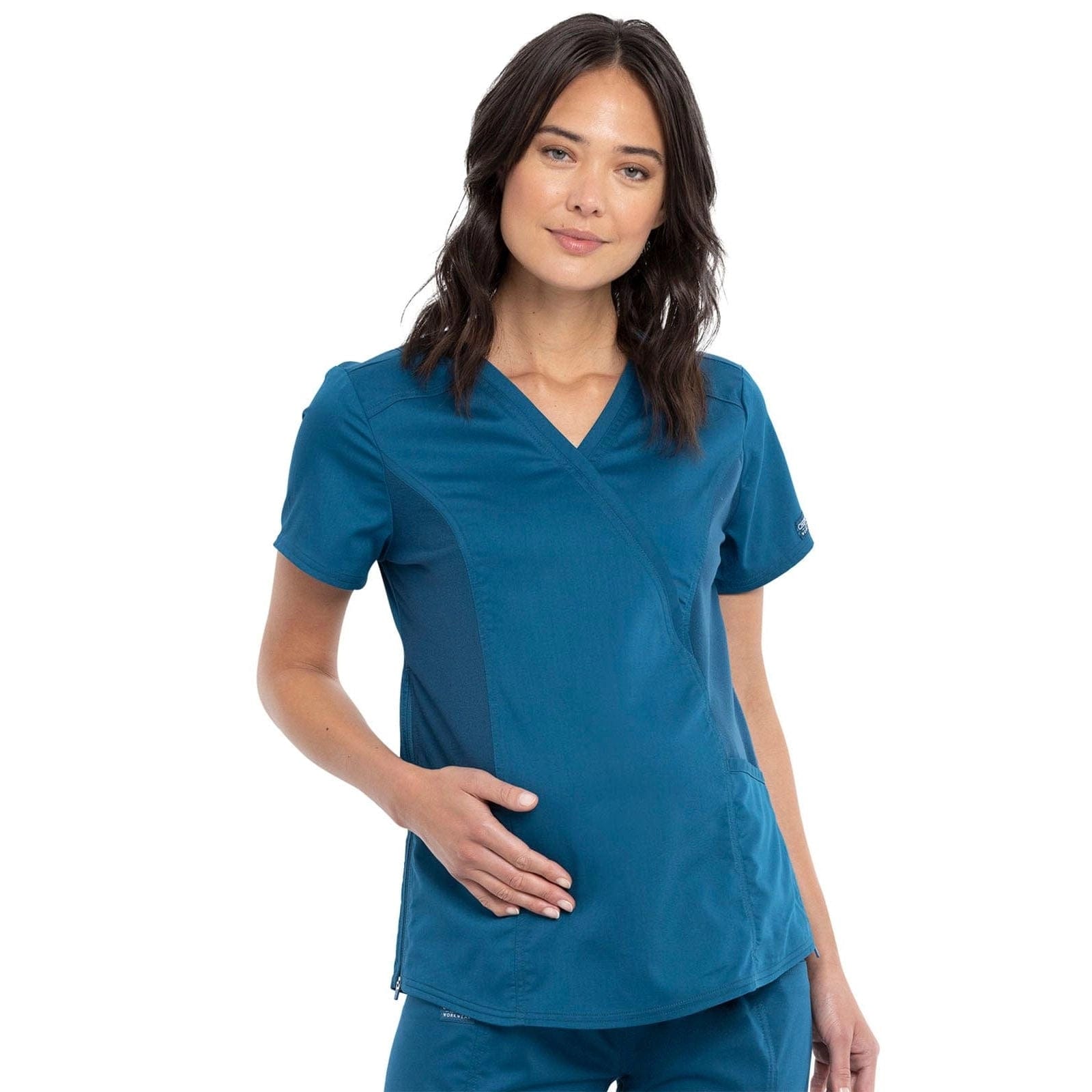 Cherokee XXS Cherokee WW688 Revolution Maternity Top Women Caribbean Blue