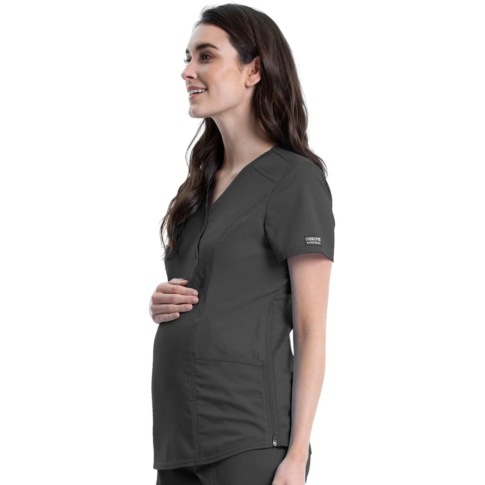Cherokee Cherokee WW688 Revolution Maternity Top Women Pewter
