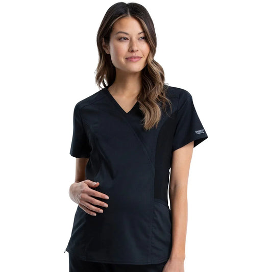 Cherokee Scrubs Top 2XL Cherokee Workwear WW688 WW Revolution Maternity Top Women WW688 Black