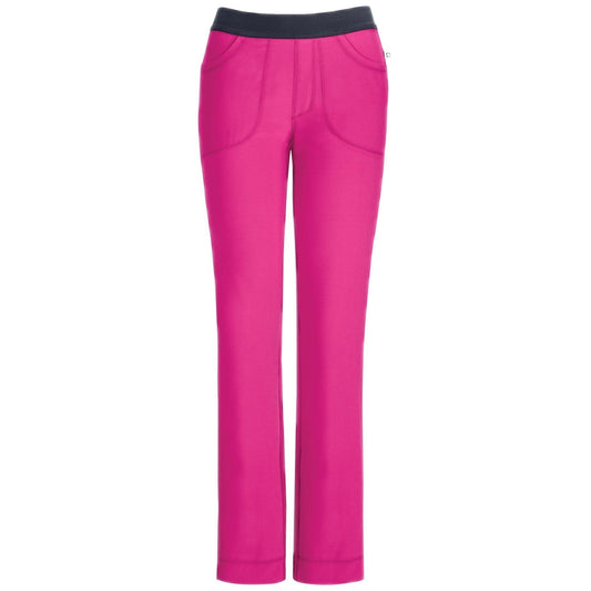 Cherokee Scrubs Pants Infinity Low Rise Slim Pull-On Pant Carmine Pink