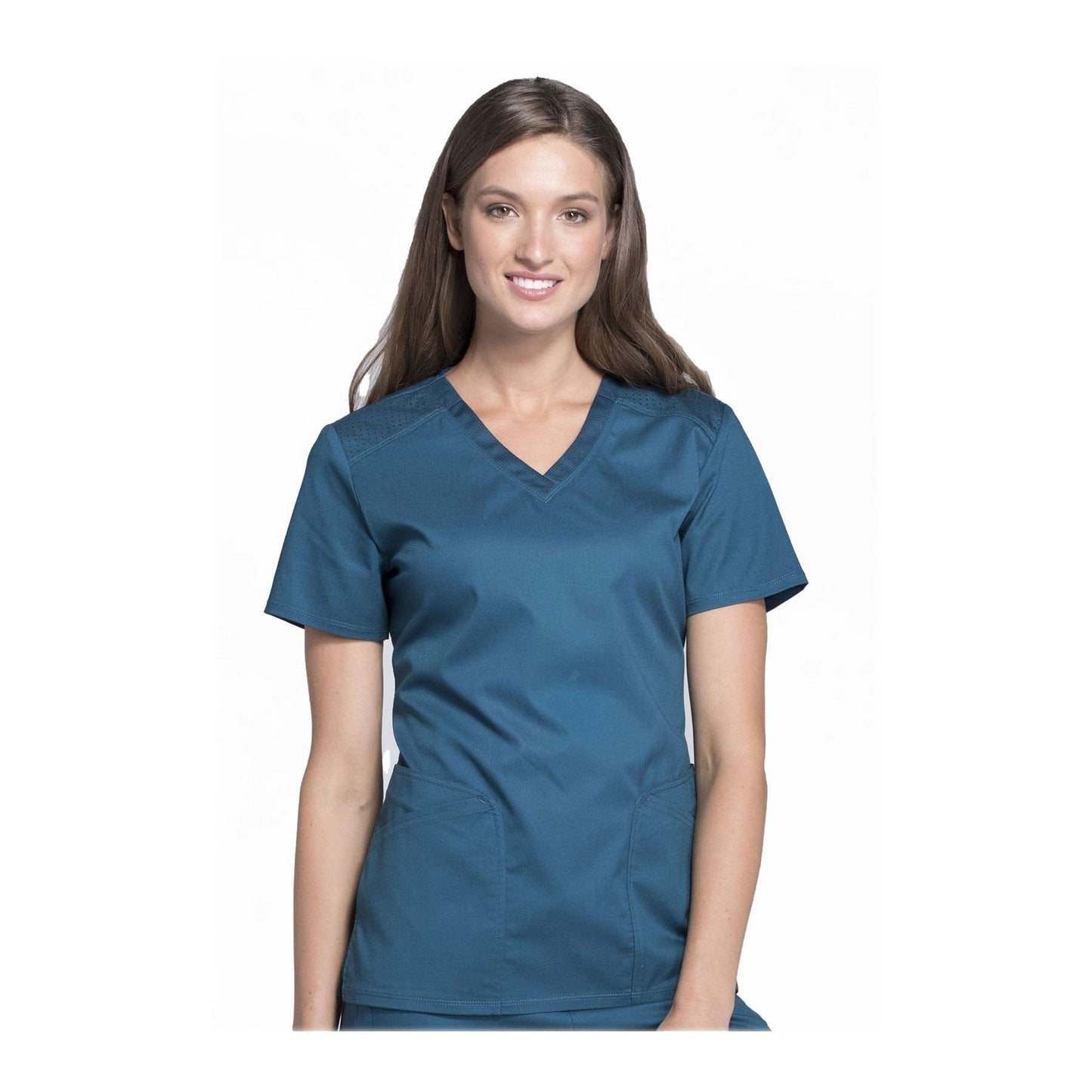 Cherokee Scrubs Top XL Cherokee Scrubs Top Luxe Sport V-Neck Top Caribbean Blue