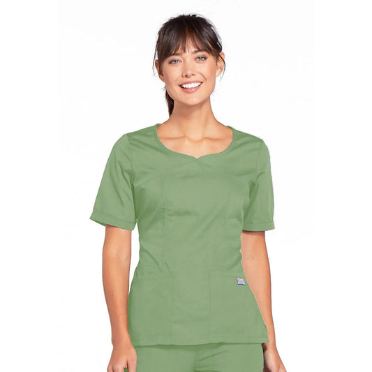 Cherokee Top XXS Cherokee Scrubs Workwear 4746 Top Modern Classic Sage Green