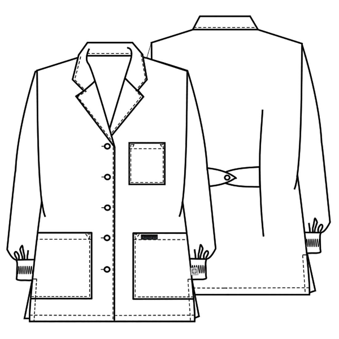 Cherokee Lab Coats Cherokee White 32" Lab Coat in White