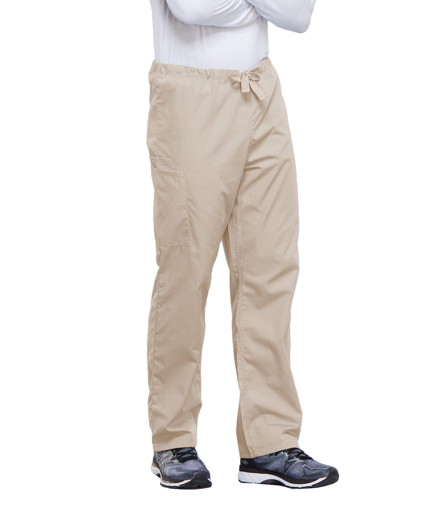 Cherokee Workwear 4100 Scrubs Pants Unisex Drawstring Cargo Khaki