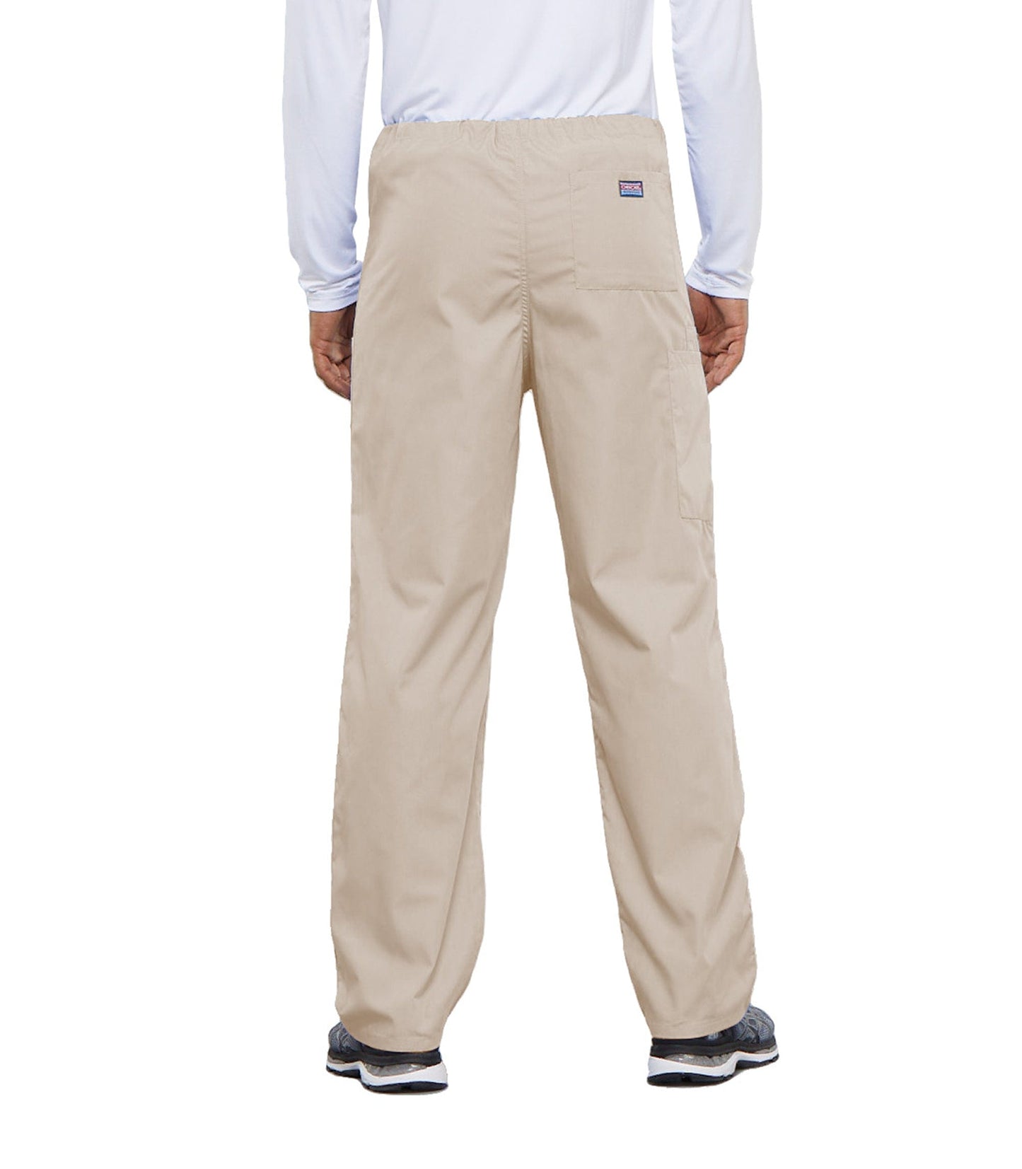 Cherokee Workwear 4100 Scrubs Pants Unisex Drawstring Cargo Khaki