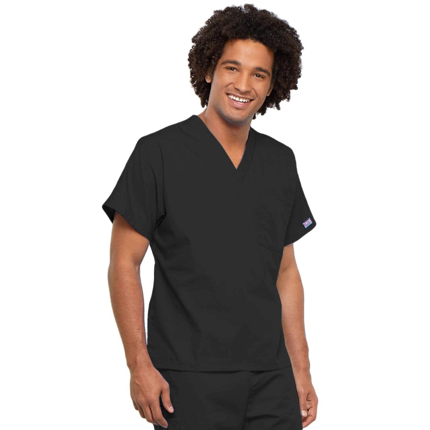 Cherokee Scrubs Top Cherokee Workwear 4777 Scrubs Top Unisex V-Neck Tunic. Black
