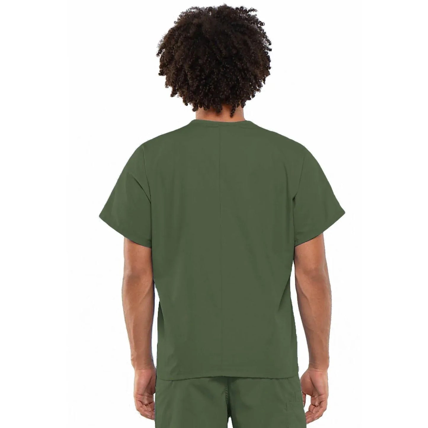 Cherokee Workwear 4777 Scrubs Top Unisex V-Neck Tunic Olive