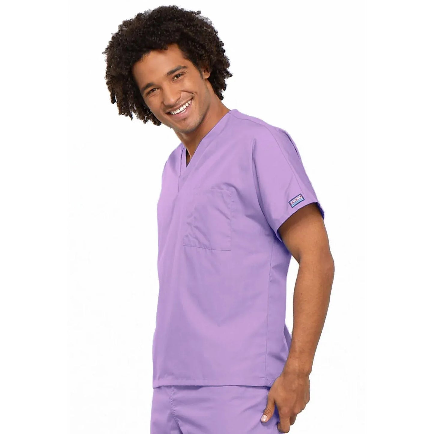 Cherokee Scrubs Top 5XL Cherokee Workwear 4777 Scrubs Top Unisex V-Neck Tunic Orchid