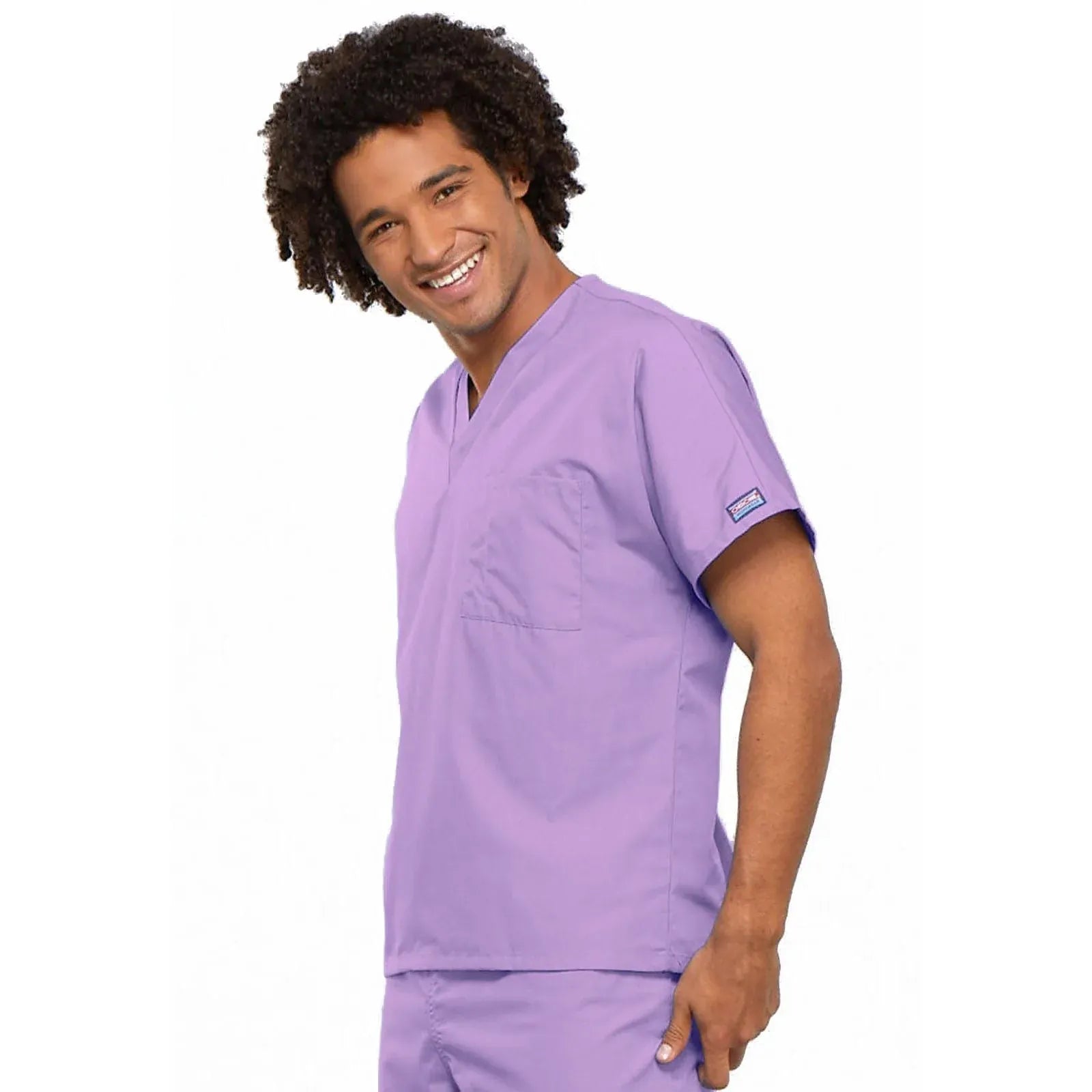 Cherokee Scrubs Top 5XL Cherokee Workwear 4777 Scrubs Top Unisex V-Neck Tunic Orchid