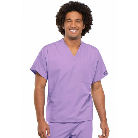 Cherokee Scrubs Top 5XL Cherokee Workwear 4777 Scrubs Top Unisex V-Neck Tunic Orchid