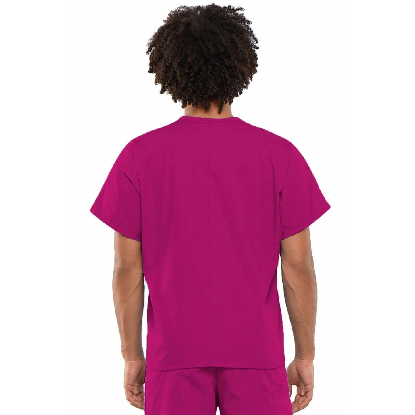 Cherokee Scrubs Top S Cherokee Workwear 4777 Scrubs Top Unisex V-Neck Tunic Raspberry