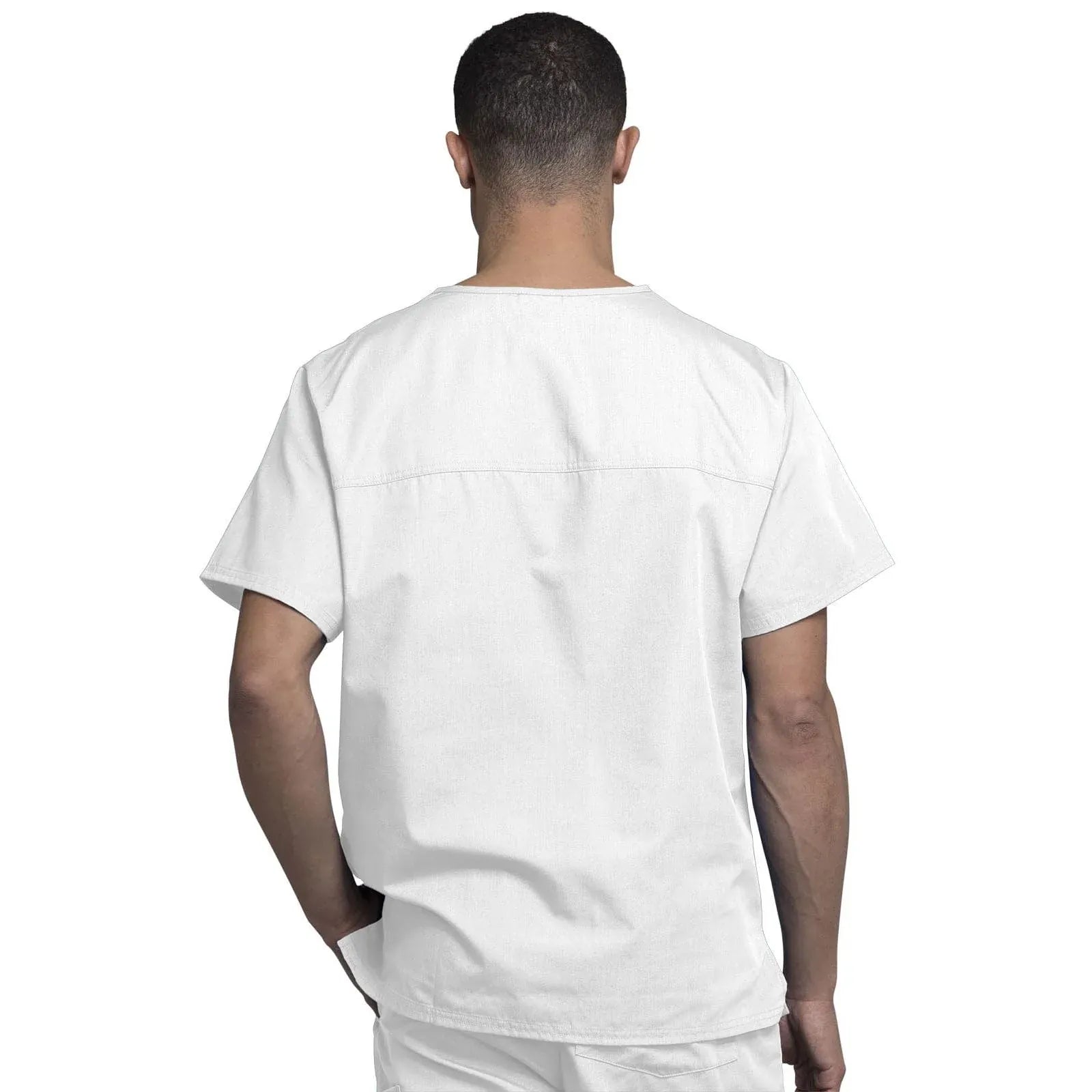 Cherokee Scrubs Top S Cherokee Workwear 4789 Scrubs Top Mens V-Neck White