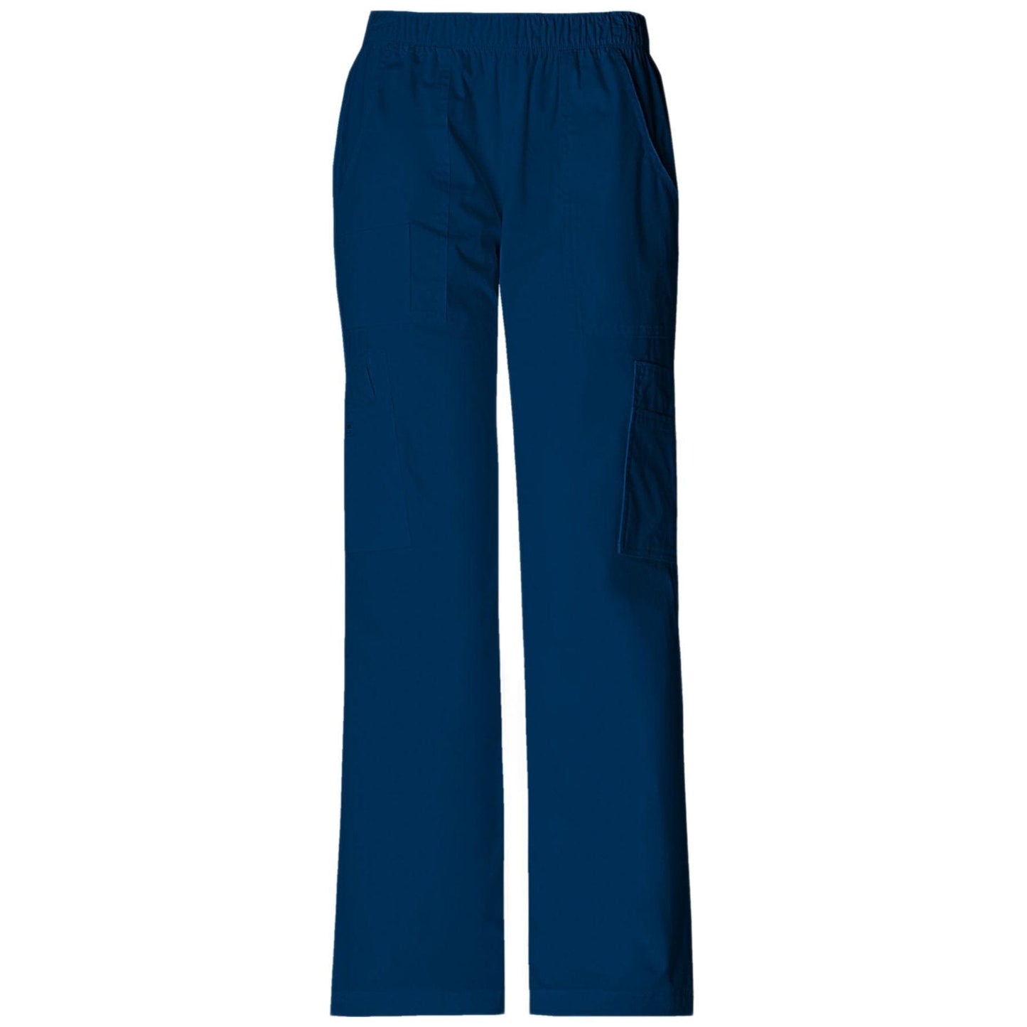 Cherokee Workwear Core Stretch 4005 Scrubs Pants Women's Mid Rise Pull-On Cargo Navy