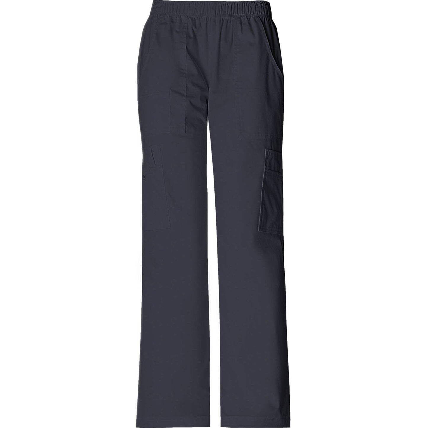 Cherokee Workwear Core Stretch 4005 Scrubs Pants Women's Mid Rise Pull-On Cargo Pewter
