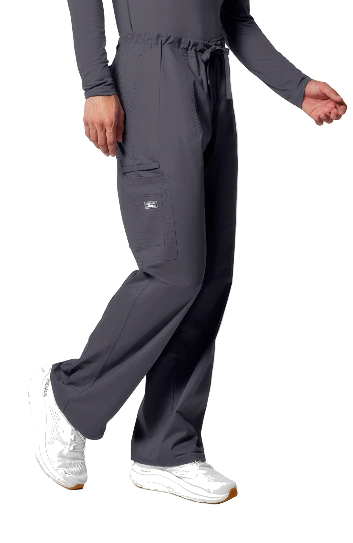 Cherokee Workwear Core Stretch 4043 Scrubs Pants Unisex Drawstring Cargo Pewter - PWTW