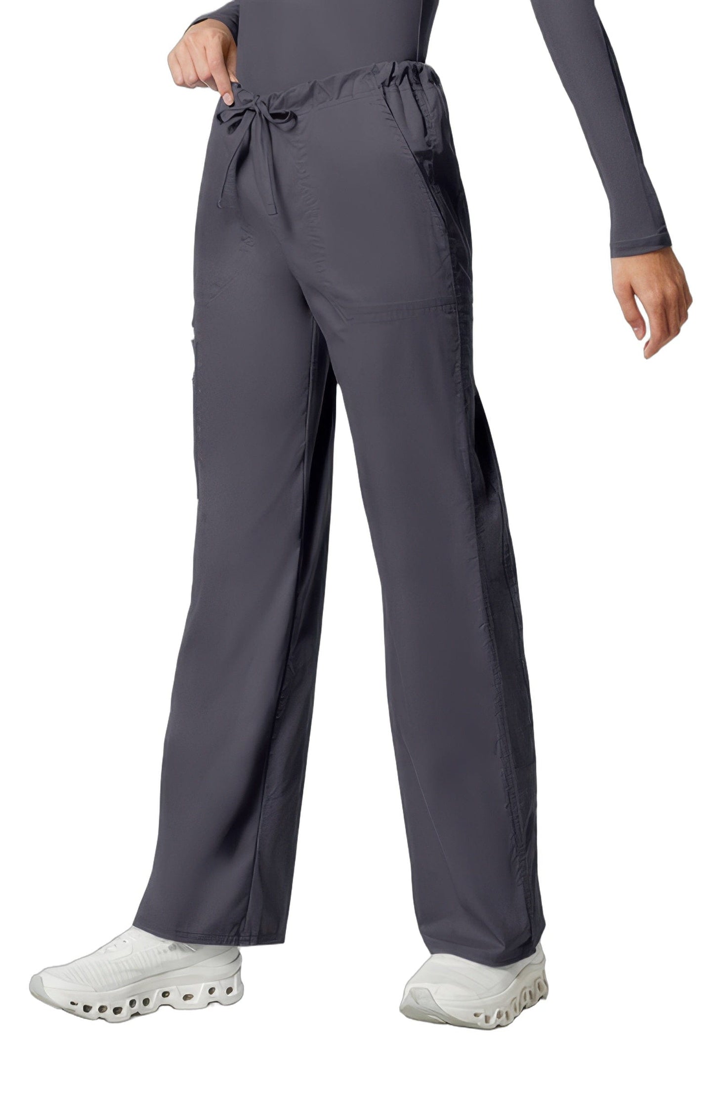 Cherokee Workwear Core Stretch 4043 Scrubs Pants Unisex Drawstring Cargo Pewter - PWTW